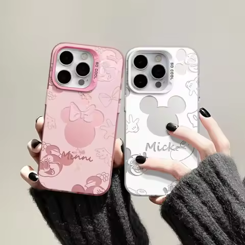 Sweet Pink Minnie Mickey Y2K Cute Case for Samsung A06 A73 A72 A55 A54 A53 A35 A34 A33 A32 A30 A24 A23 A22 A14 A05 4G 5G Cover