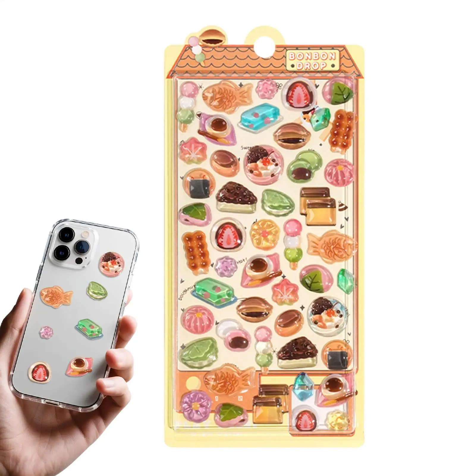 3D Scrapbooking Stickers Japanese Style Computer Decals Mobile Phone Case Decals For Students Artists Teachers Children