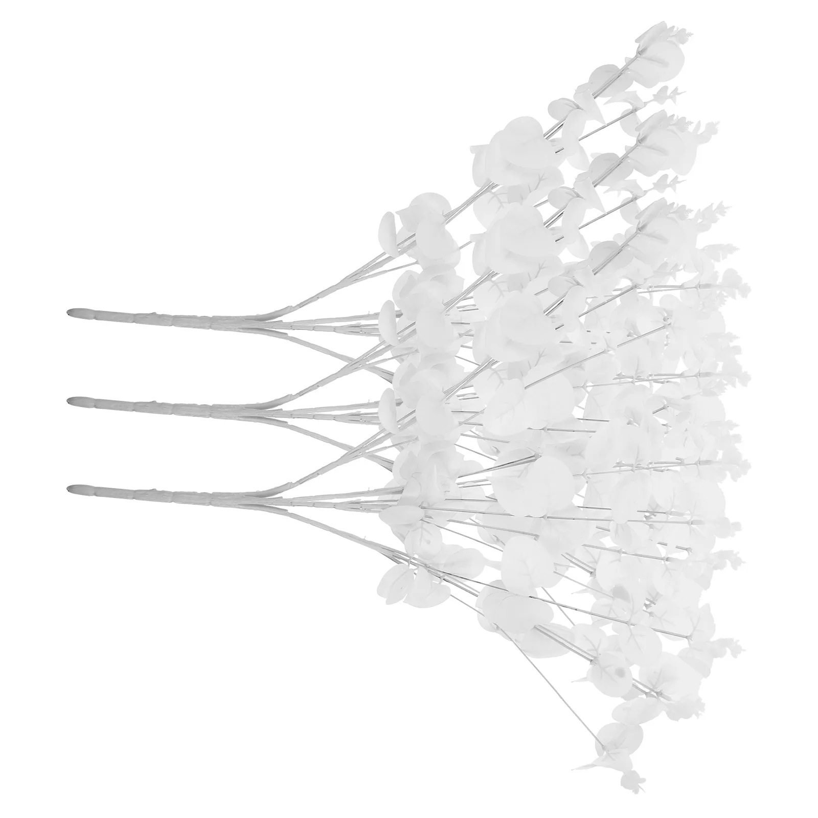 

3pcs Faux Eucalyptus Leaves Artificial Plant Adornments Real Touch Wedding Party Decorations Home Office Vase Centerpiece Fake