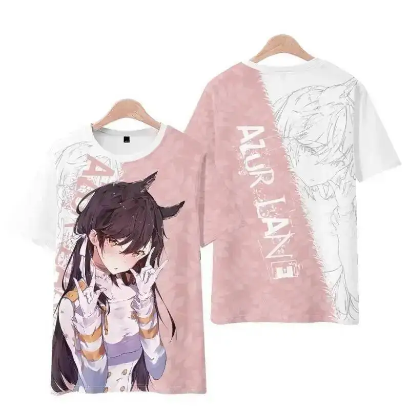 

Anime Game Azur Lane Cos 2025 Unisex Simple And Breathable Short-Sleeved T-Shirt For Daily Commuting Present