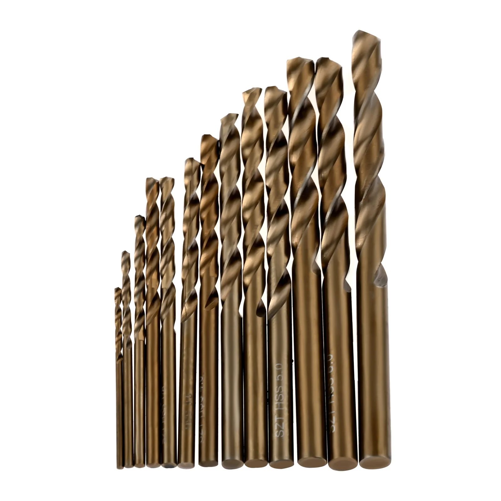 

13pc 1.5mm-6.5mm Cobalt Drill Bits High Speed Steel Twist Drill for Cutting Steel Iron Cooper Aluminium Wood Plastic Round Shank