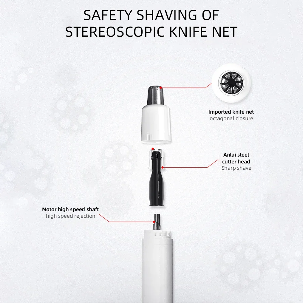 ماكينة تشذيب شعر الأنف الكهربائية المحمولة من باناسونيك، ماكينة تشذيب شعر الأنف والأذنين للرجال، ماكينة قص غير مؤلمة قابلة لإعادة الشحن