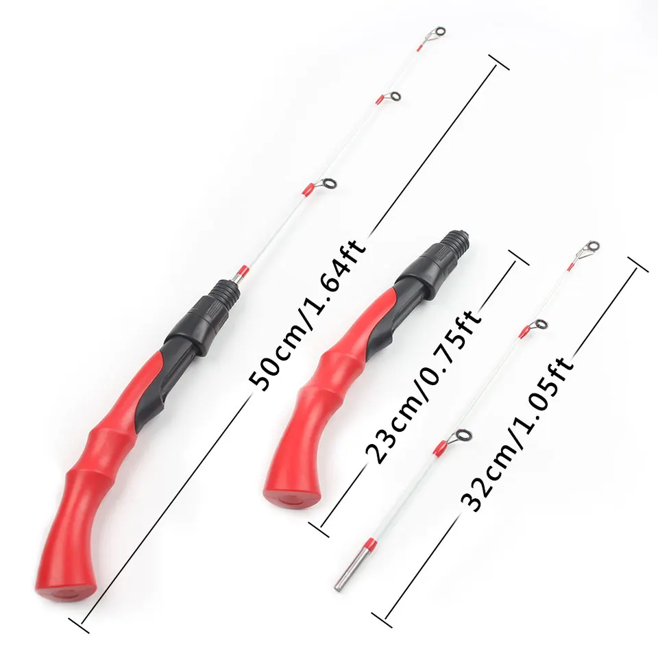 

Зимняя зимняя удочка из углеродного волокна, легкая, портативная, с изогнутой ручкой, прочная