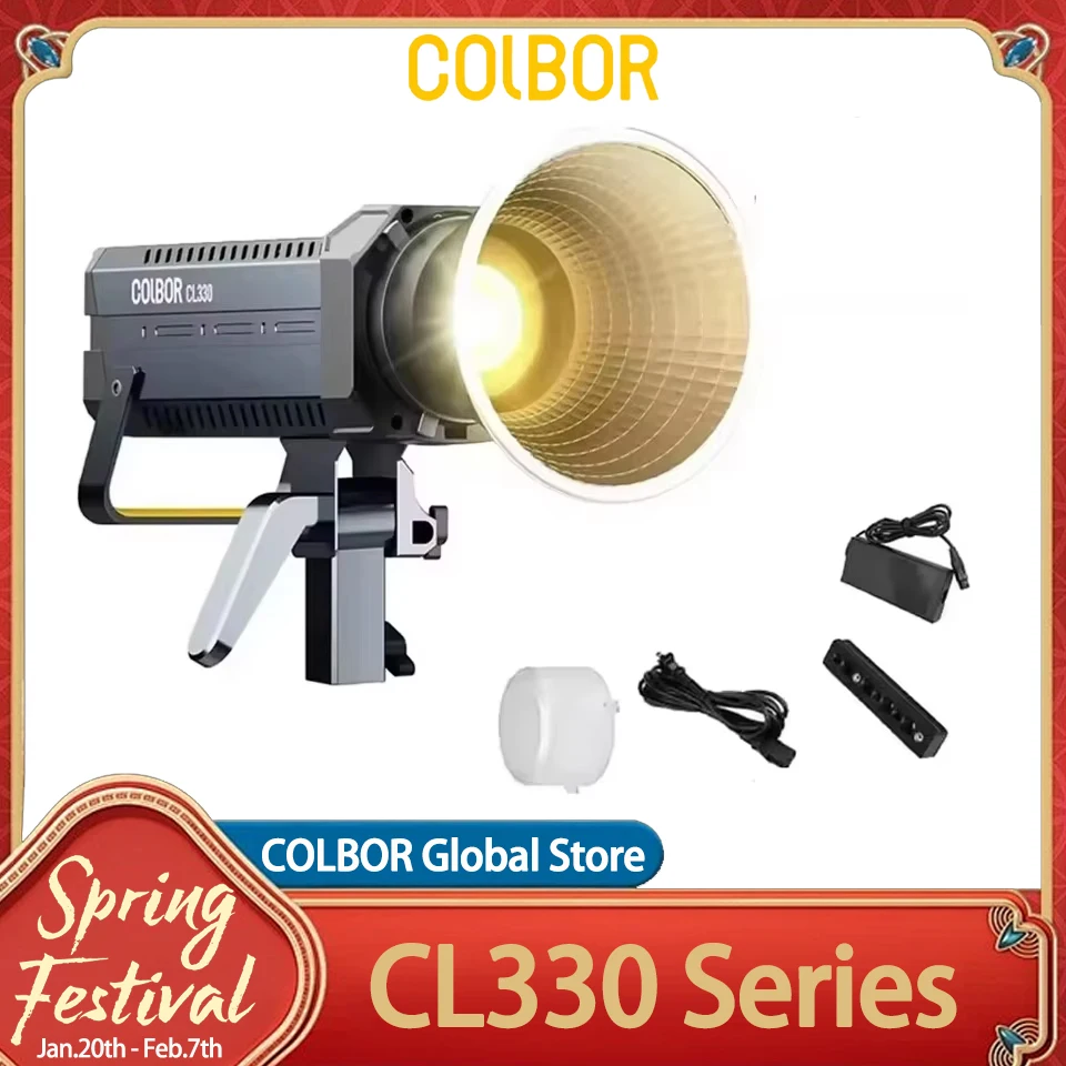 COLBOR CL330 Photography COB Lighting Kit Led Video Light for Camera VS Amaran 200X 200D Photo Studio