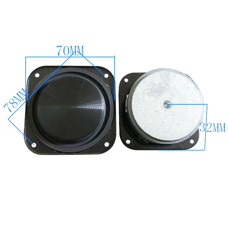 2pcs 2.75 Inch 70MM Bass Speaker 6 Ohm 20W Ultra Thin Small Steel Cannon Audio Loudspeaker For Home Theater Sound DIY
