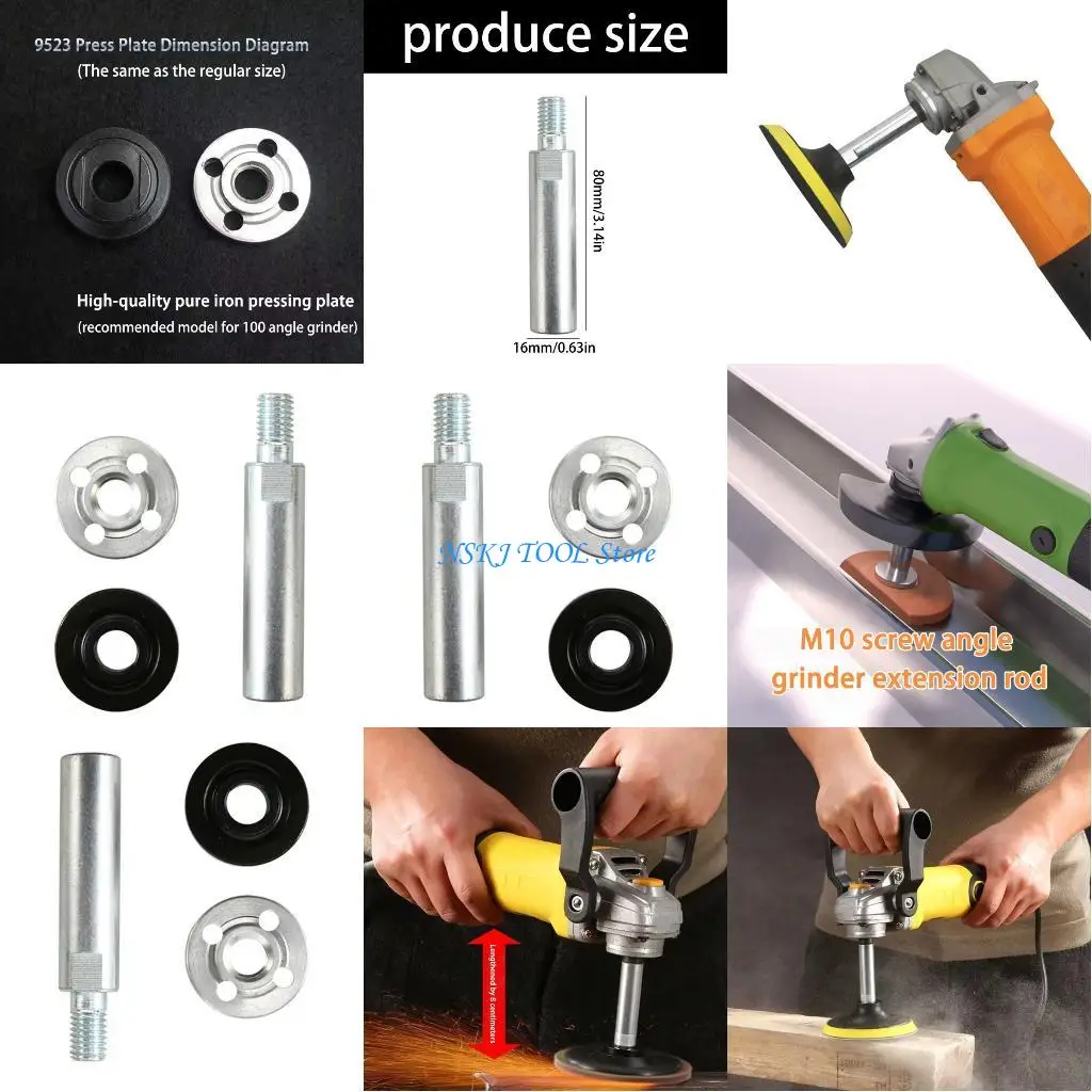 

L8RC Extended Shaft Adapter Extension Rod For Detailed Polishing Threaded Rod AntiSlip Dersign Power Tool Accessories