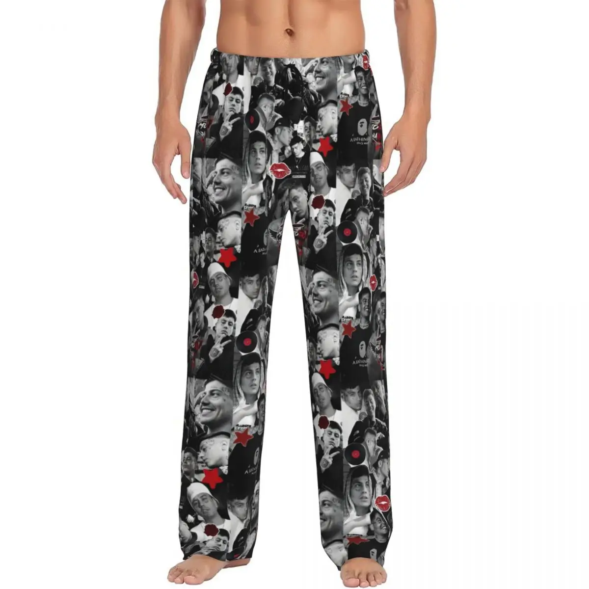 

Custom Duki Rapper Rockstar Music Pajama Pants Men Sleepwear Lounge Sleep Bottoms Stretch with Pockets
