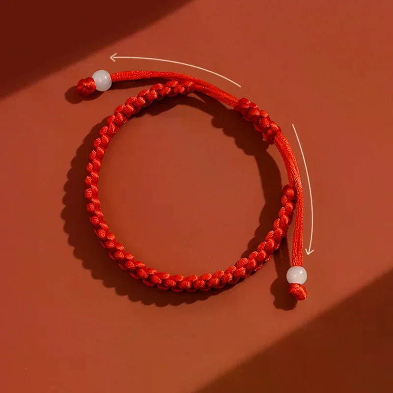 1pc Simple Red String Braided Bracelet Lucky Kabbalah Bracelets For Protection Good Luck For Success Amulet Jewelry Decor