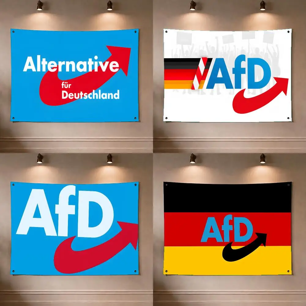 AfD Political Wall Hanging Flags Flag Soft skin-friendly Durable Tapestry Outdoor  Flaga  party Home bedroom Decoration