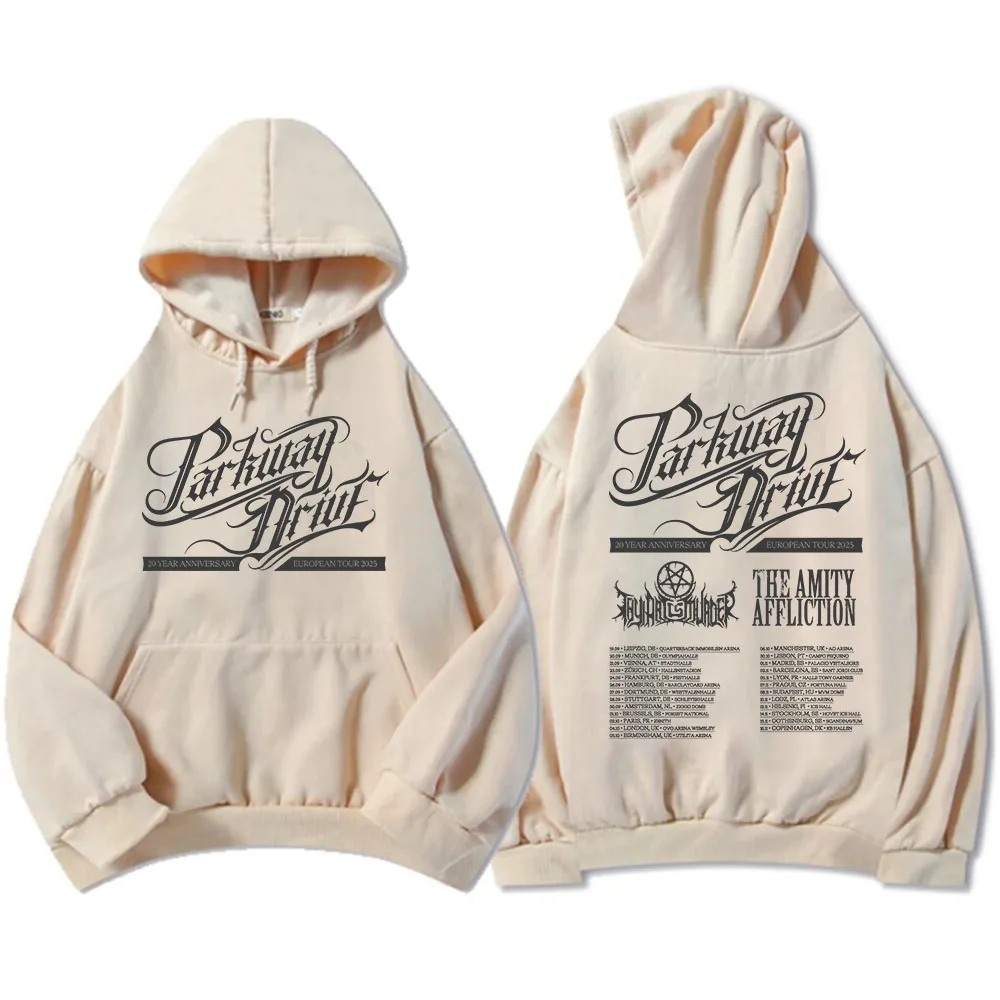 Parkway Drive 20 años aniversario gira europea 2025 sudaderas con capucha banda de Rock moda sudaderas gráficas invierno polar hombres jerseys