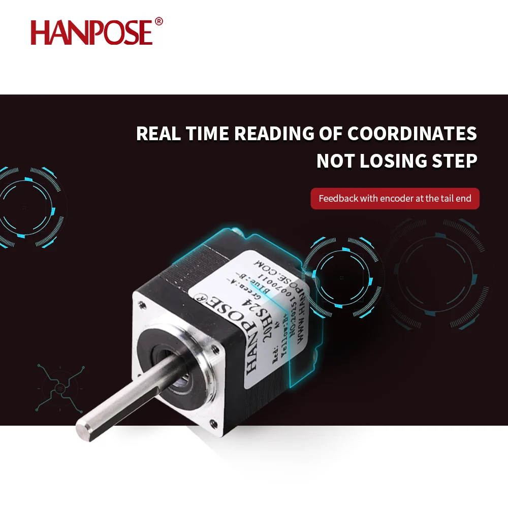 

hanpose 2 Phase 4 Lead 1.8 Degree 70N.CM 17HS6401S Driver TB6600 For CNC Laser Engraver 3D Printer Nema17 Hybrid Stepper Motor