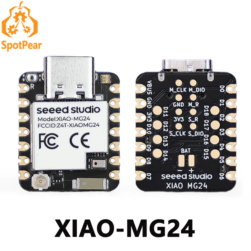 XIAO MG24/MG24-Sense EFR32MG24 Ultra-Low-Power On-Board IMU/Micphone/Antenna For Matter/zigbee/BLE For SeeedStudio For Arduino