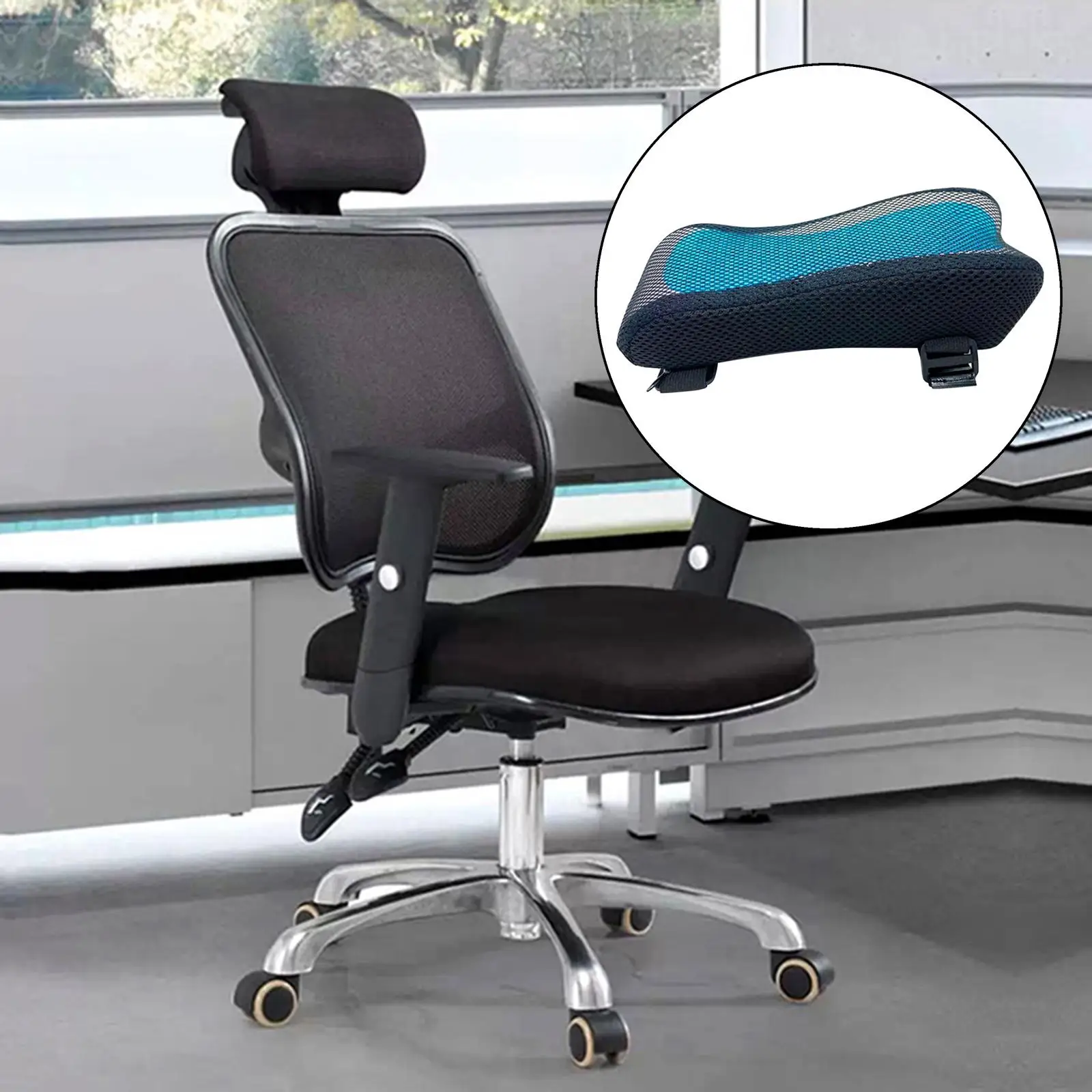 Memory Office Armrest Pads Gaming Arm Rest Covers for Elbows and Forearms Support Cushion Pad