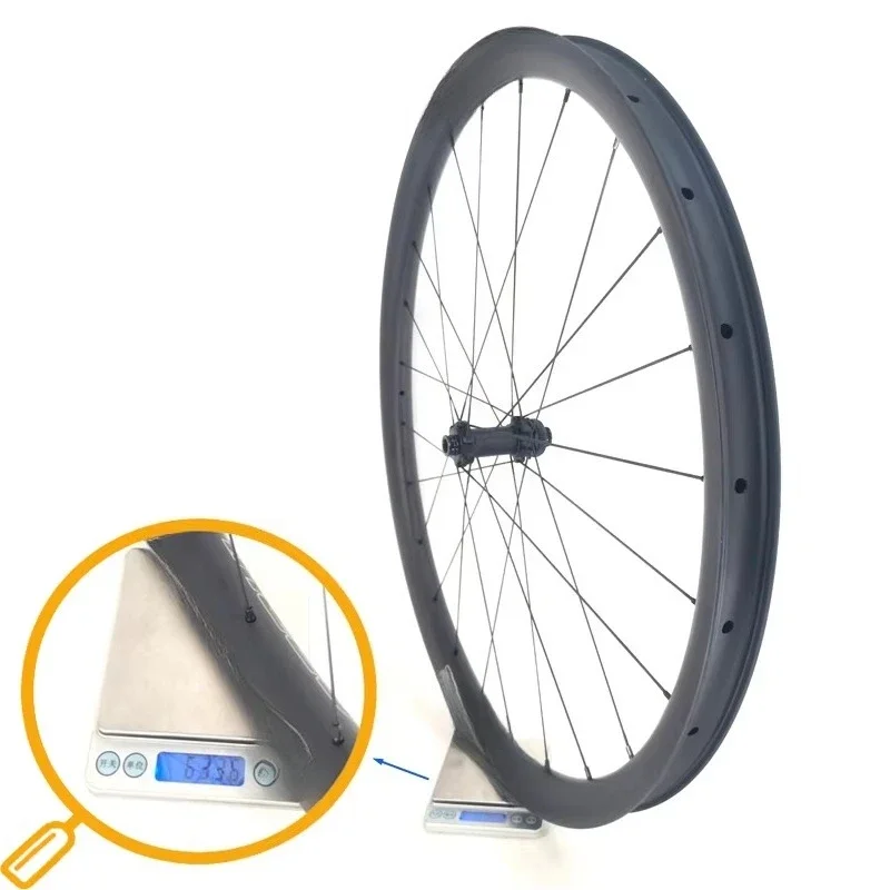 SoarRocs 40mm Wide Gravel Wheel 700C Road Carbon Bicycle Wheel RDX3540 Clincher Tubeless Compatible with Ratchet Center Lock Hub