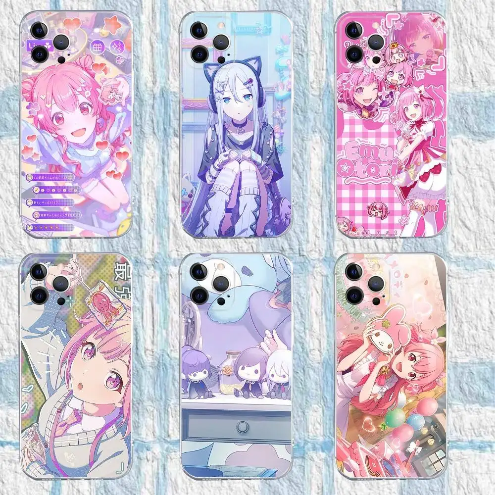

Game P-ProjectS S-SEKAI Cute Phone Case For iPhone 16,15,14,13,12,11 Pro,Max,Plus,X,XS,XR,SE,Mini Transparent Silicone Soft