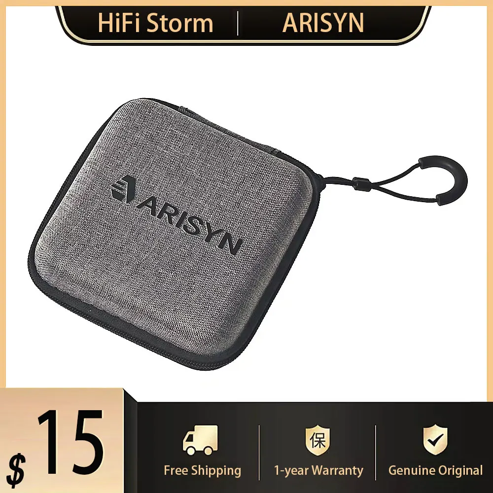 

New Original ARISYN Portable Earphone Storage Box Headphones Case Zipper Headset Cables Bag For IEMs Travel Outdoor Accessories