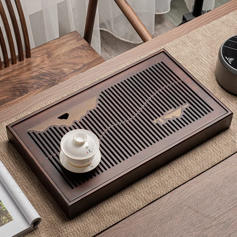 Tea Tray Water Storage Water Storage Dry Tea Table Bamboo Light Luxury Modern Chinese Tea Tray