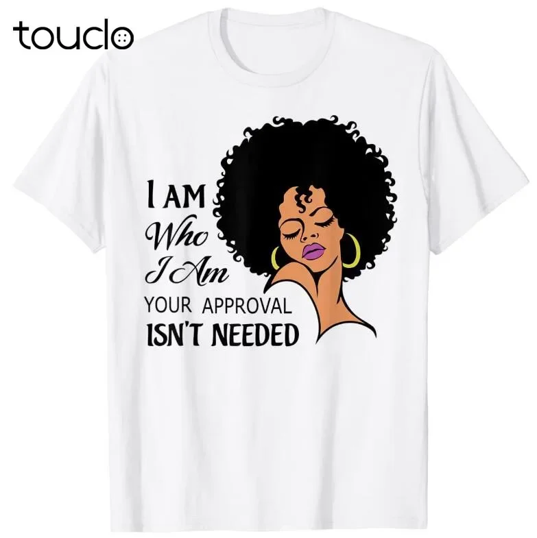 Black Queen Lady Curly Natural Afro African American Ladies T-Shirt unisex