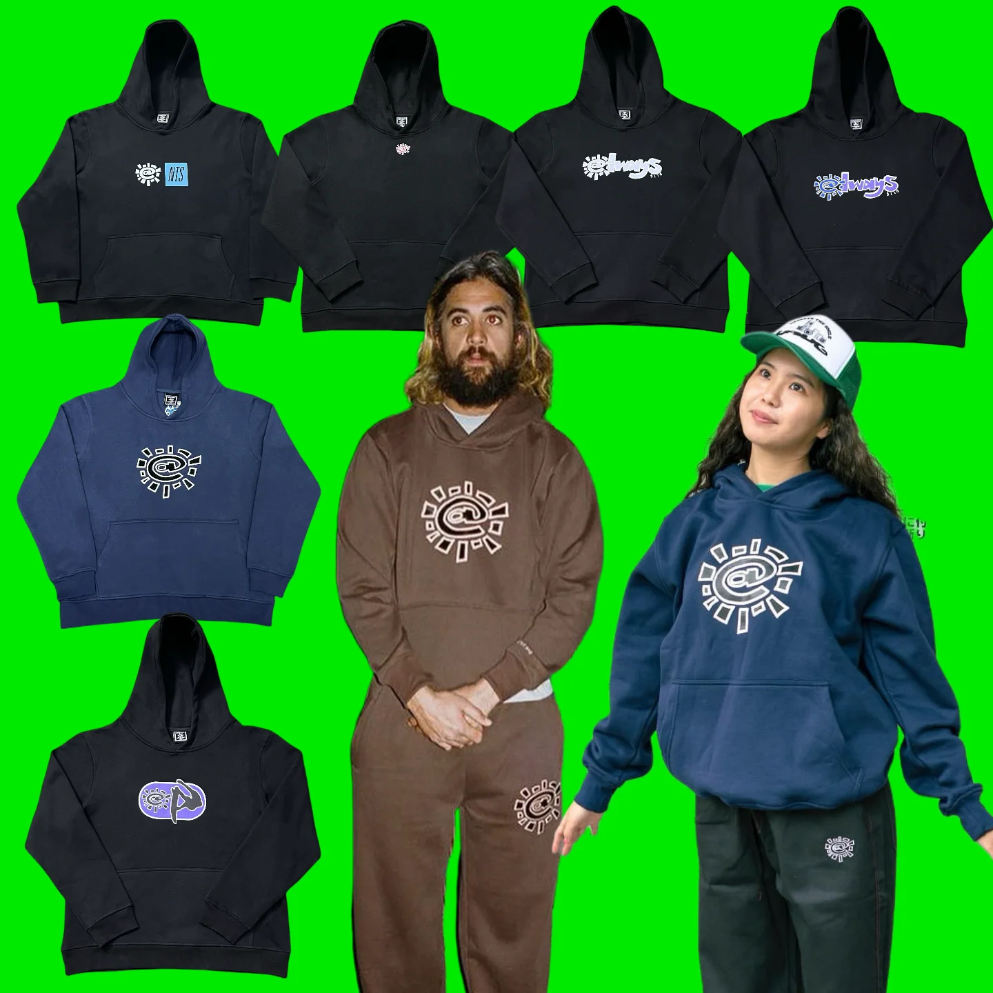 

Высококачественные толстовки и спортивные брюки ADWYSD Sun Roll в американском стиле, модные брендовые, унисекс, с подкладкой.