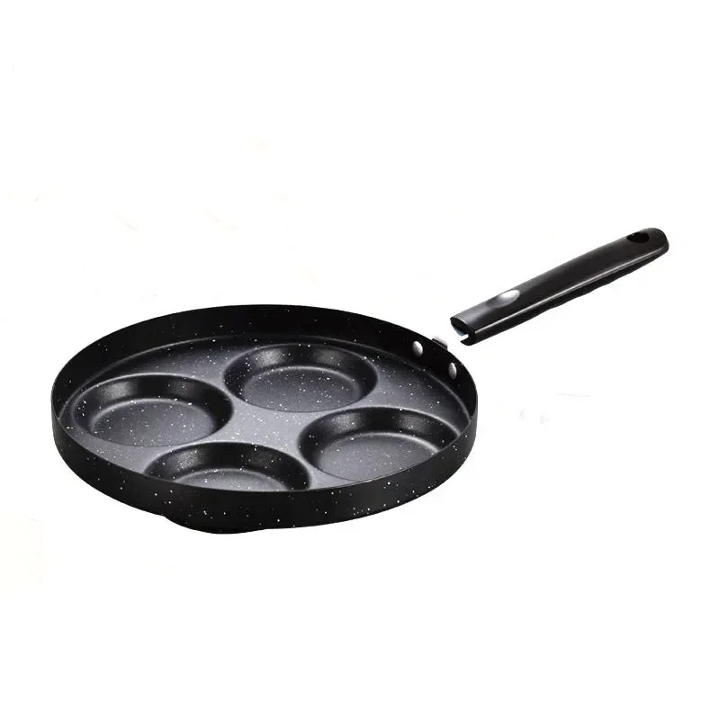 

24cm Fried Egg Pot Non-stick Pan Household Mini Poached Egg Burger Dumpling Pot Mold Four Holes Small Fried Egg Artifact