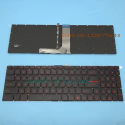 MSI GL63 8RC 8RD GL72M 7RDX 7REX GL72VR 7RFX GL73 8RD 노트북 빨간색 백라이트 용 새 영어/러시아어/프랑스어/포르투갈어 키보드