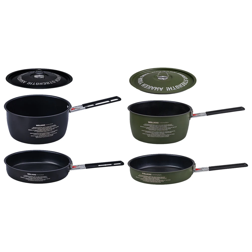 

Outdoor Camping Cooking Set Camping Pot and Fry Pan Set for Camping Backpacking Outdoor Cooking and Picnic