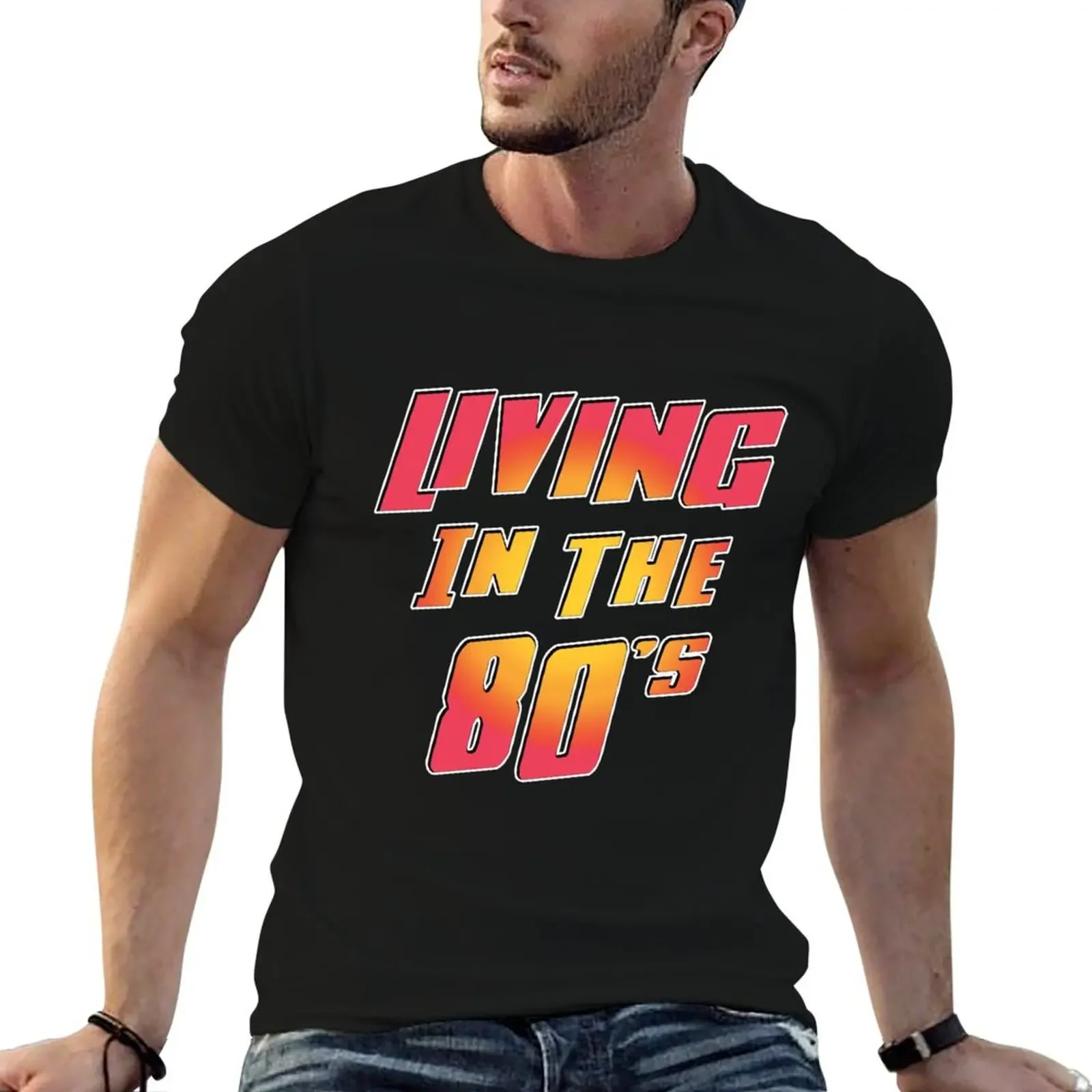 

Living In The 80s Logo T-Shirt fashion shirts oversize t-shirts man tee shirts for men