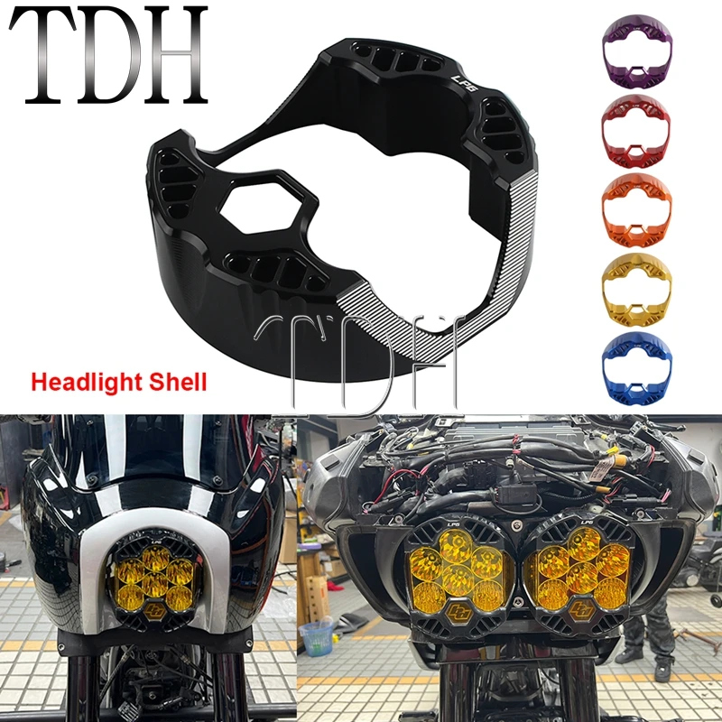 For Baja Designs LP6 LED Light Motorcycle Headlight Cover Housing Cover Headlamp Head Light Shell For Harley Touring Car Motor view 5
