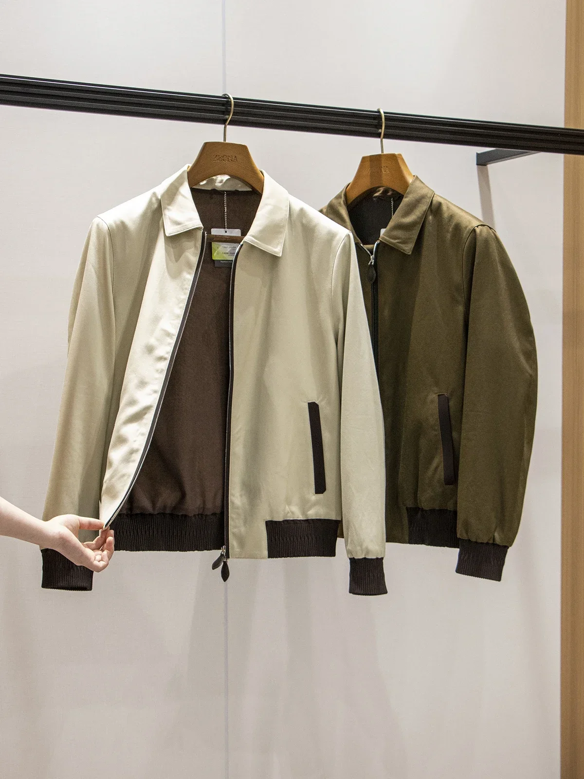 

Cotton Twill Lyocell Spring Men's Casual Lapel Executive Jacket