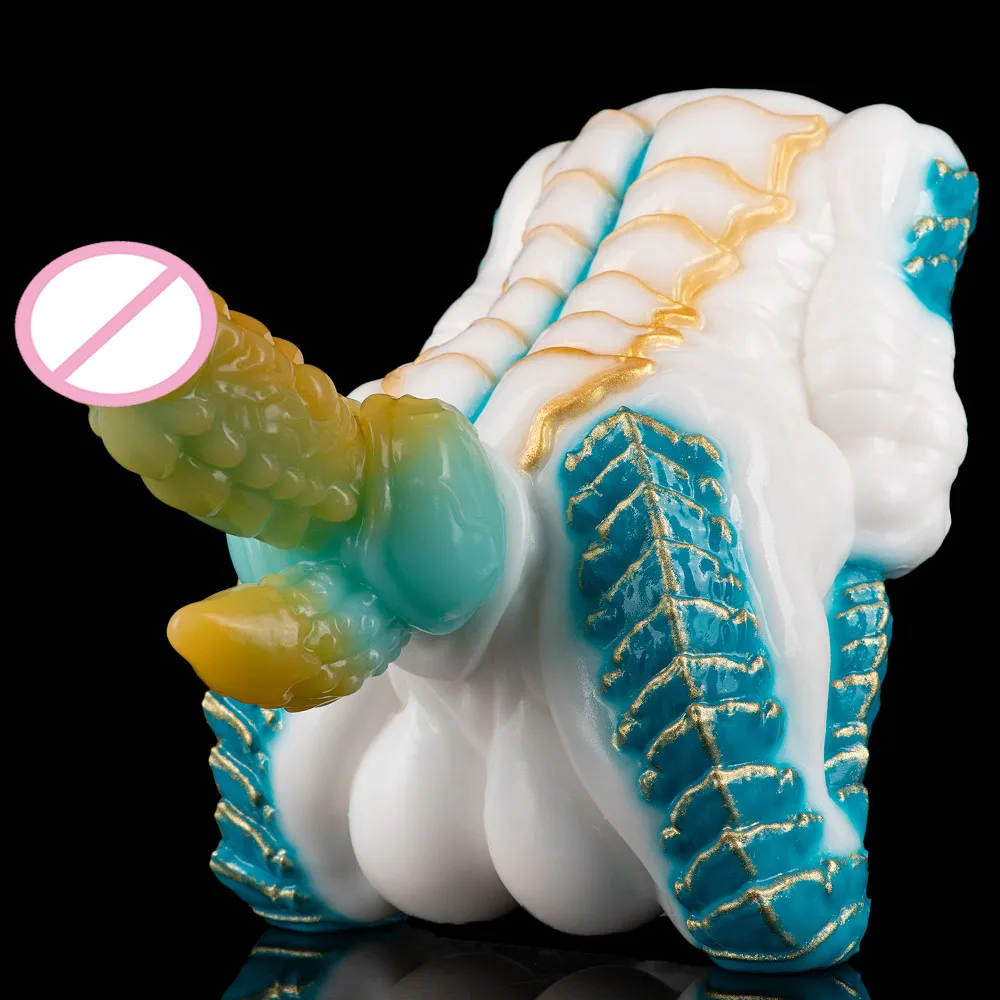 GEEBA Furry Beast Masturbation Cup For Men Realistic Dragon Scale Stroker Pocket Pussy Textured Silicone Adult Onahole Sex Toys