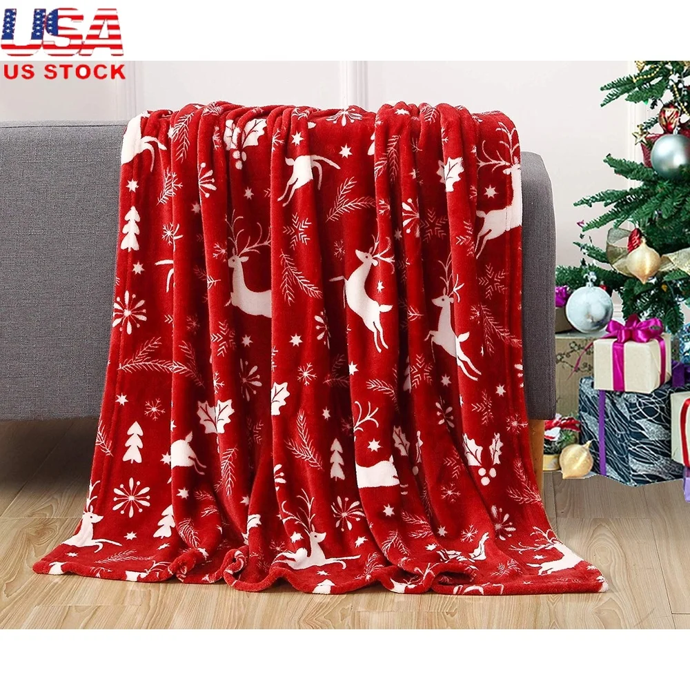 

Одеяло из микрофибры 50x60, мягкое, легкое, рождественское, гипоаллергенное, прочное, теплое, можно стирать в машине, устойчивое к выцветанию, идеальное