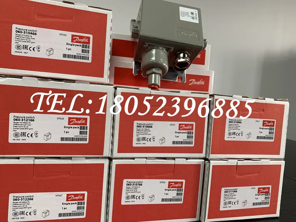 2025 Interruptor de pressão Danfoss KPS37 060-310166/310666 Controlador de pressão Danfoss genuíno