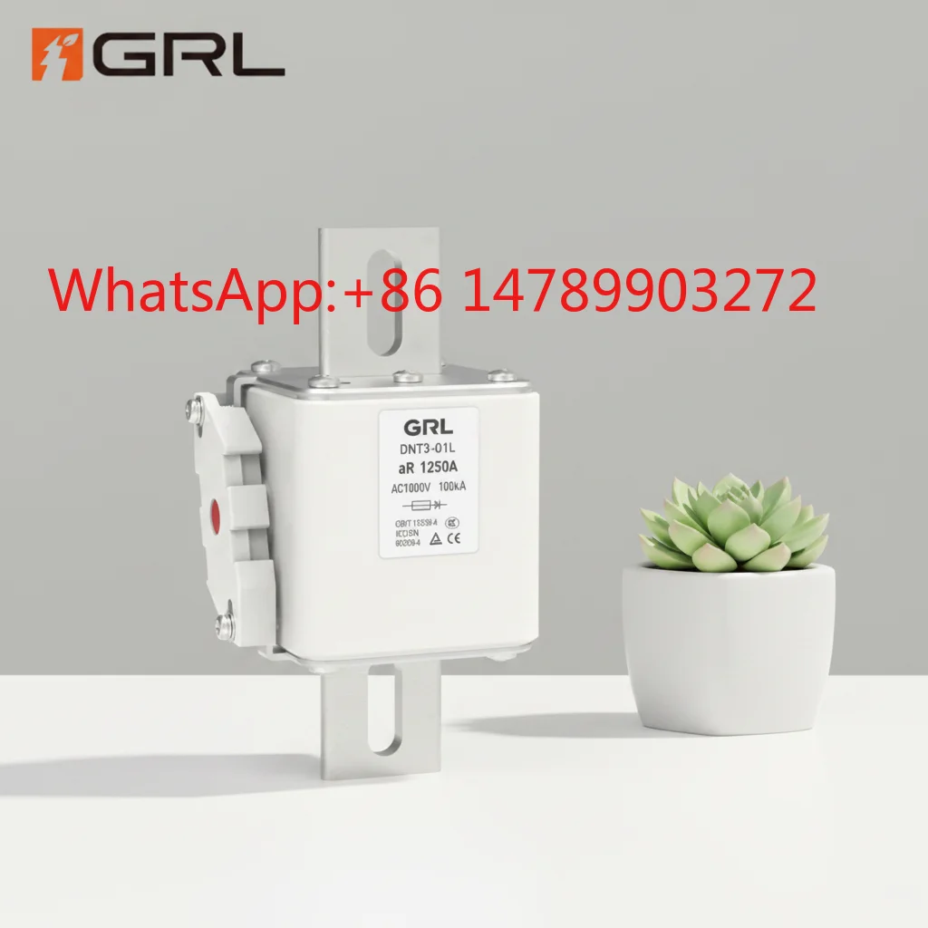 GRL Fuse DNT3-O1L AC 1000V aR Low Voltage Fuses 630A-1250A Ceramic Fuse Links for Semiconductor Equipment protection