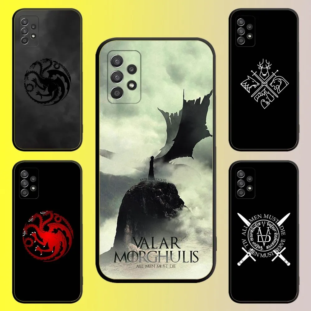 Valar Morghulis Phone Case For Samsung Galaxy A13,A21s,A22,A31,A32,A52,A53,A71,A80,A91 Soft Black Shell