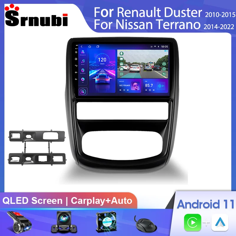 

Автомагнитола 2 Din Android 11 для Renault Duster 1 2010-2015 для Nissan Terrano 3 2014-2022 Carplay мультимедийный плеер автостерео