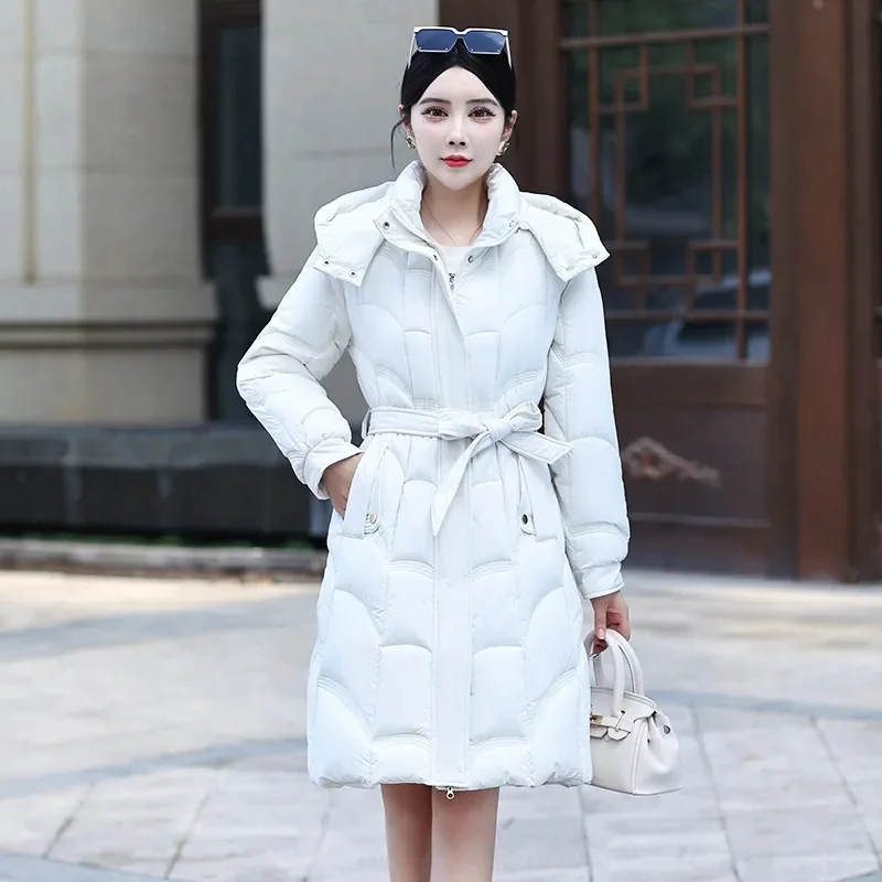 

2023 New Winter Jacket Parkas Women Long Coat Hooded Overcoat Female Jacket Thick Warm Cotton Padded Puffer Parka Outwear