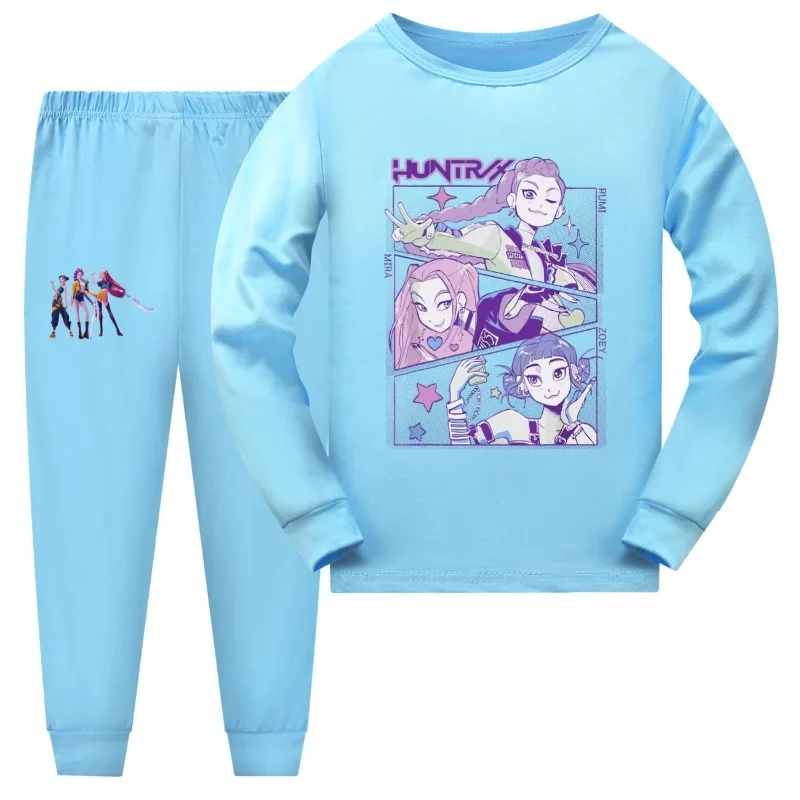 KPop Demon Hunters Mira Anime Merchandise Leuke pyjama voor basisschoolleerlingen Zachte huidvriendelijke herfst boven- en onderkant