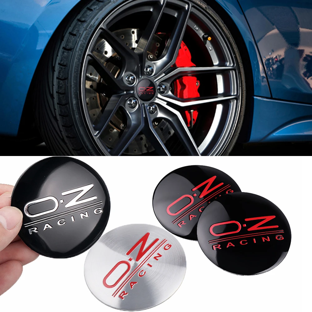 4pcs 56MM 3D Logo Emblem Metal Car Wheel Center Hub Cap Rim Refit Badge Cover Sticker per O.Z OZ RACING Auto Styling accessori