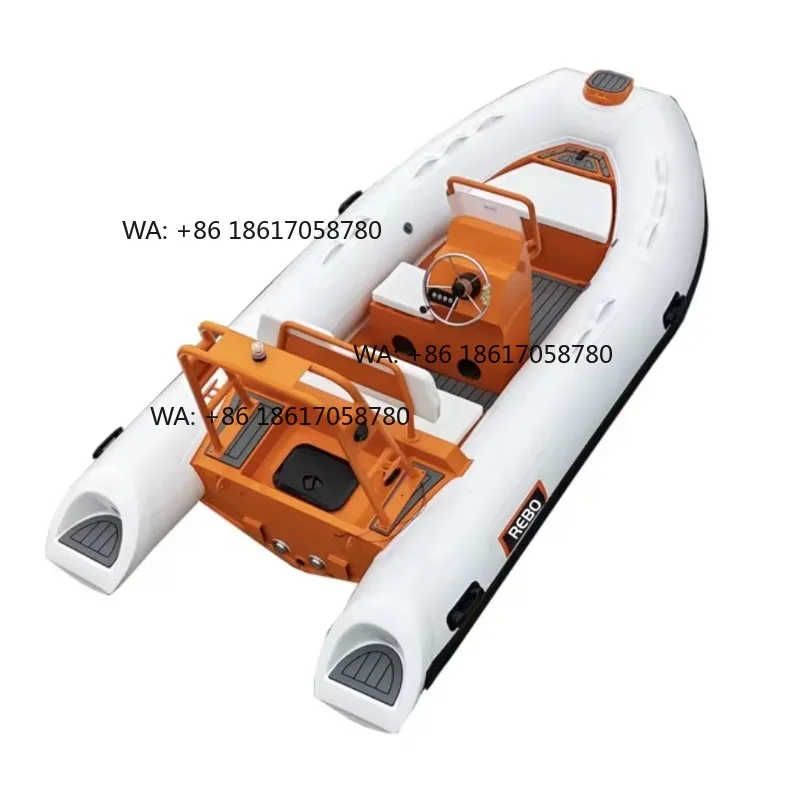 Cheap13ft RIB 390 Fiberglass Hull Deep V Shape CE  PVC/Hypalon Inflatable Boat for Sale
