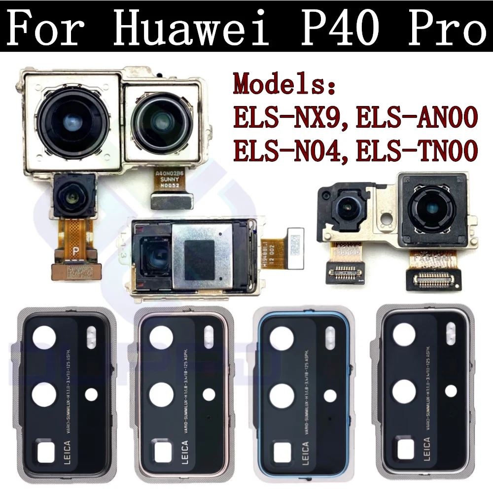 

Original Back Camera Lens Cover For Huawei P40 Pro P40Pro Front Rear View Frontal Main Facing Small Camera Module Flex Parts