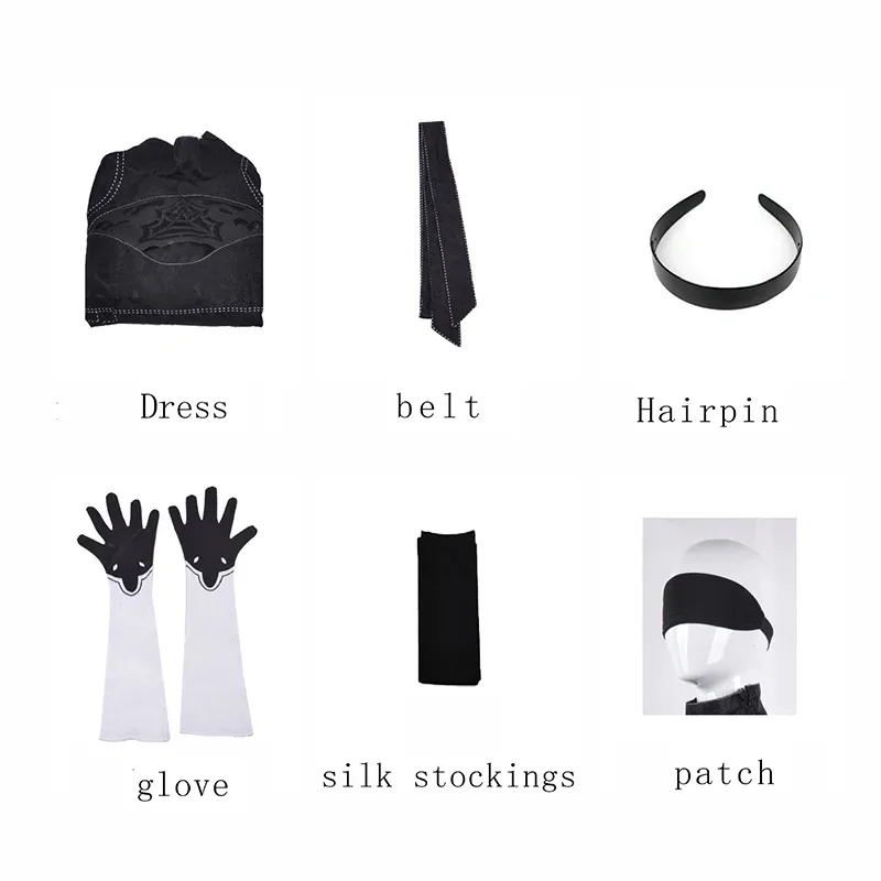 Nier Automata 2b Cosplay Costume YoRHa No. 2 Type B Costume Women Sexy Dresses Uniform Wig Suit Halloween 2b Cosplay Costumes