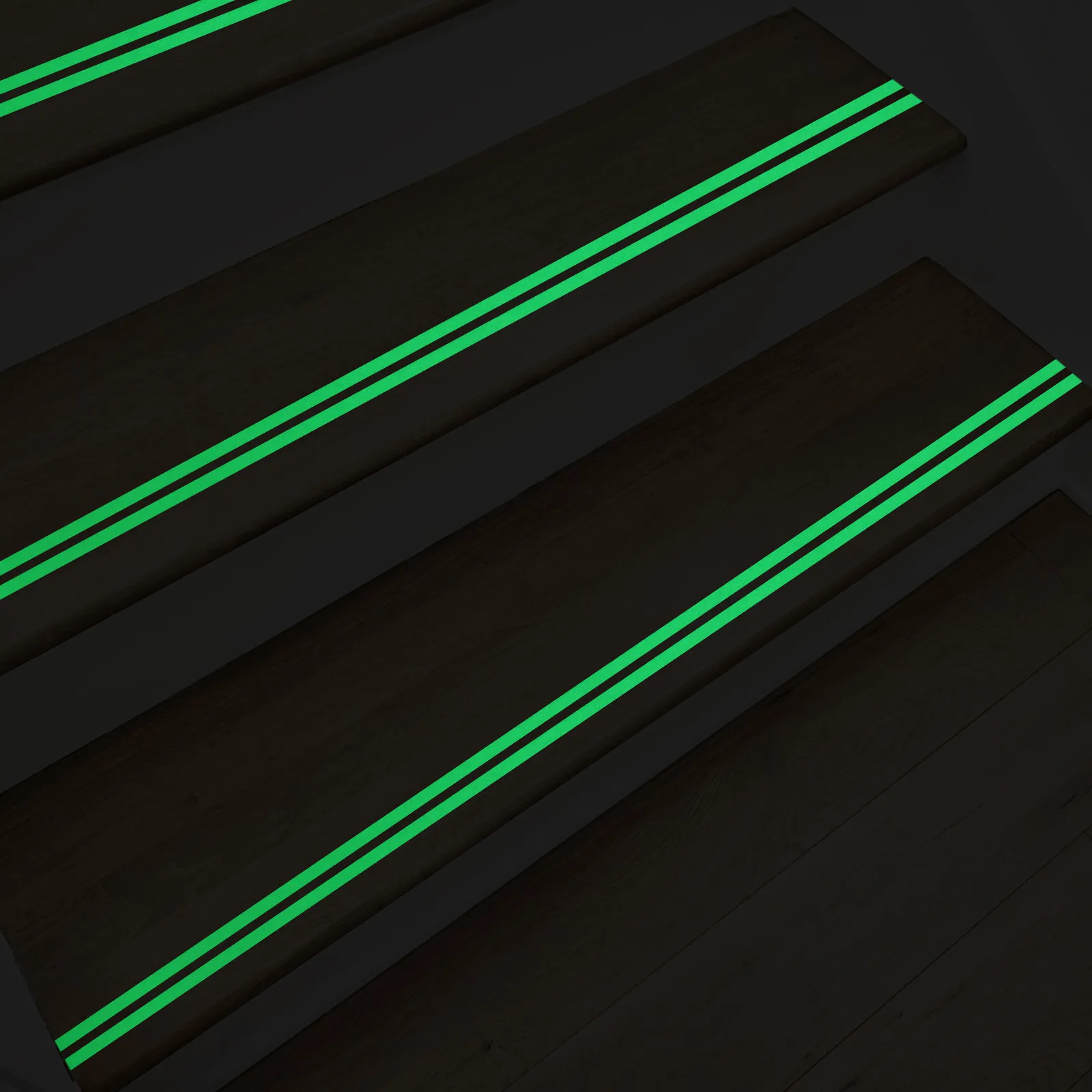 

5 Rolls Green Glow in Dark Fluorescent Stair Tape Luminous Marker Tape for Outdoor Indoor Stairs Floors Schools