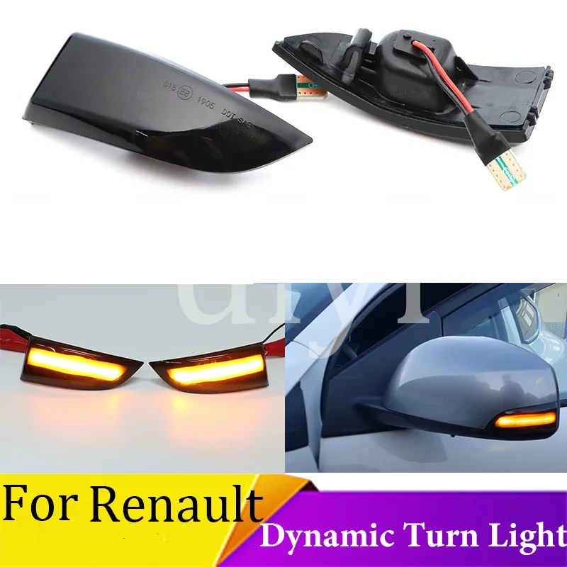 for Renault Scenic Megane Laguna Fluence Latitude Safrane MK3 Samsung SM5 Dynamic Turn Signal Light LED Side Wing Blinker Lamp