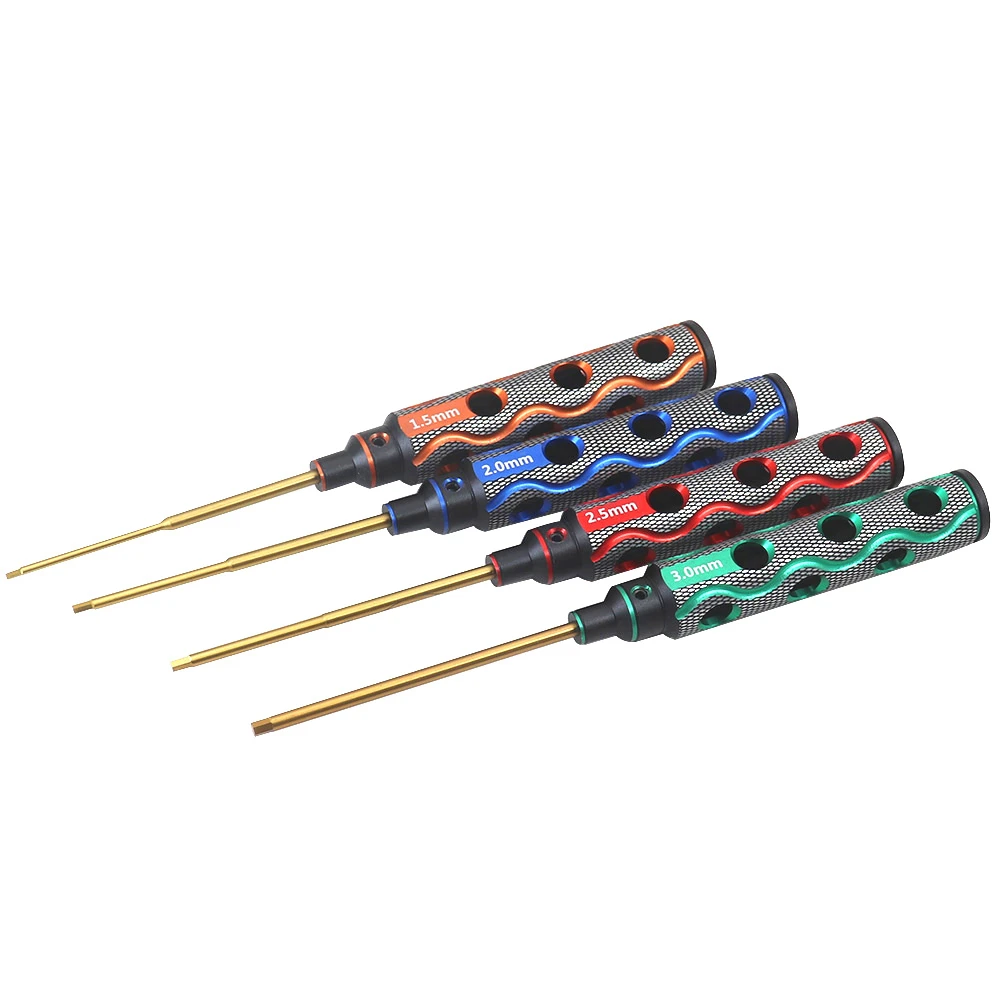 4Pcs Hex Screwdriver Set 1.5mm 2.0mm 2.5mm 3.0mm Portable Model Car Maintenance Tools RC Screwdriver Rc Tool for RC Car Boat