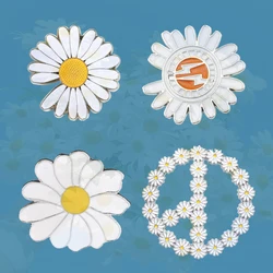 Fashion Brooches Cartoon Pins Women Sunflower Daisy Enamel Pin Couples Custom Badges Kids Clothes Jewelry Gift ïŧŋ
