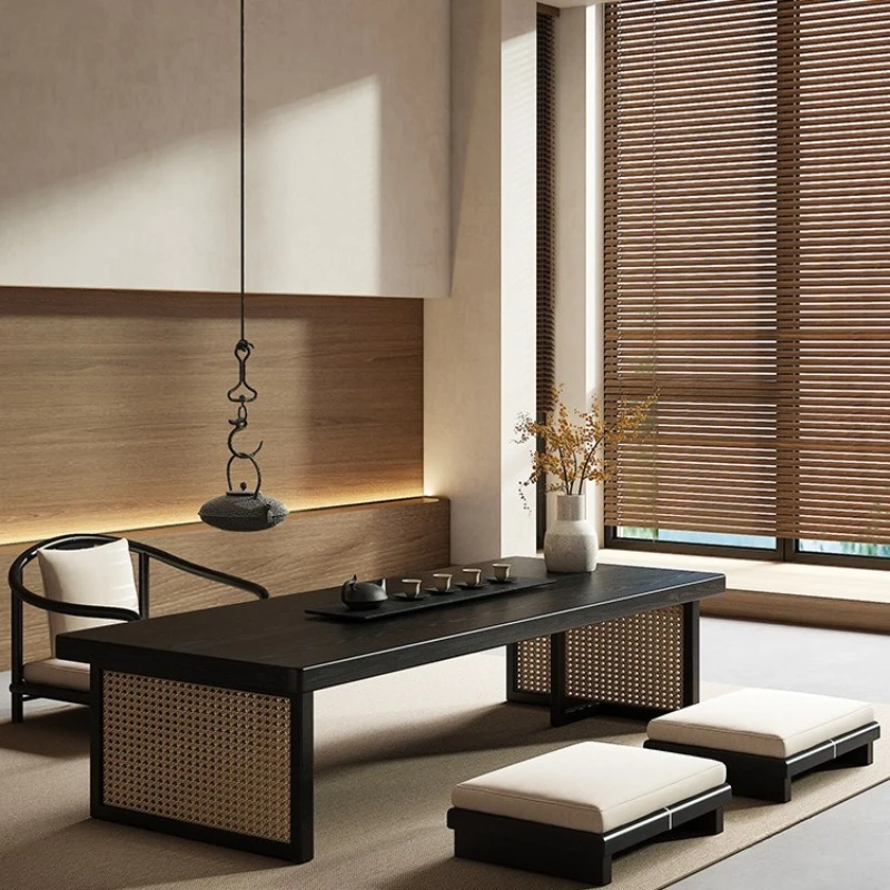Homestay Tatami Coffee Tables Japanese-style Negotiation Leisure Sitting Coffee Tables Home Homestay Furniture Set Quemo JT40C