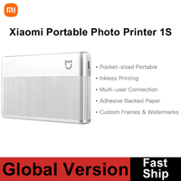 Xiaomi Portable Photo Printer 1S Bluetooth Thermal Print ZINK Inkless Technology Xiaomi App Wireless Portable Photo Printing