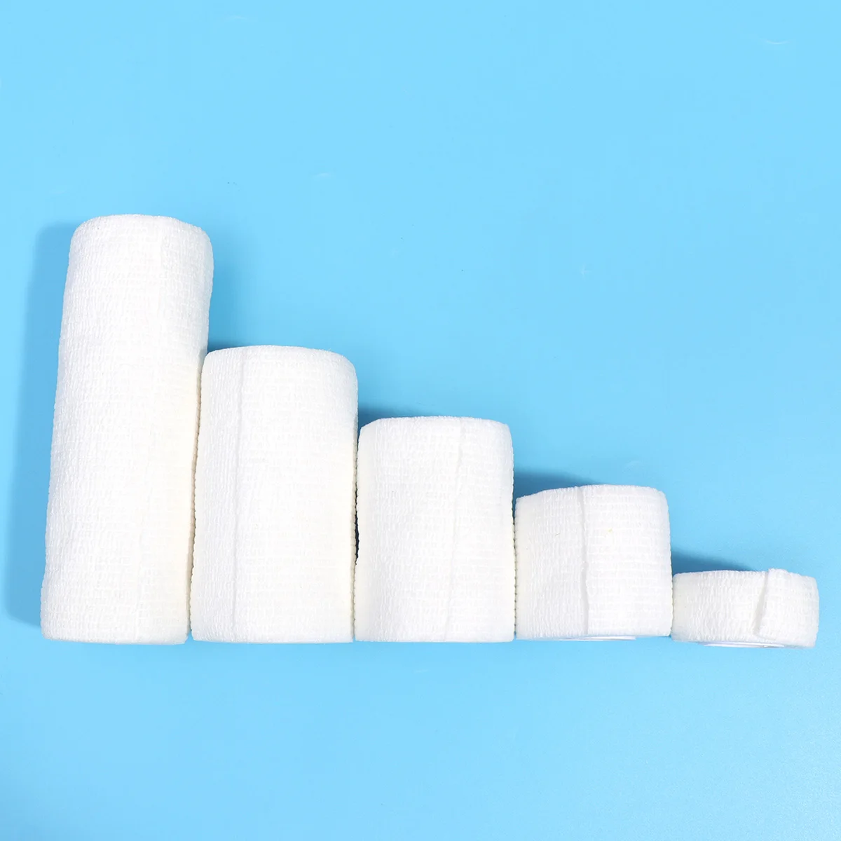 

5pcs Elastic Bandages Self Adhesive Sports Tape Cohesive First Aid White 2.5Cm 5Cm 7.5Cm 10Cm 15Cm X 4.5M Long Durable