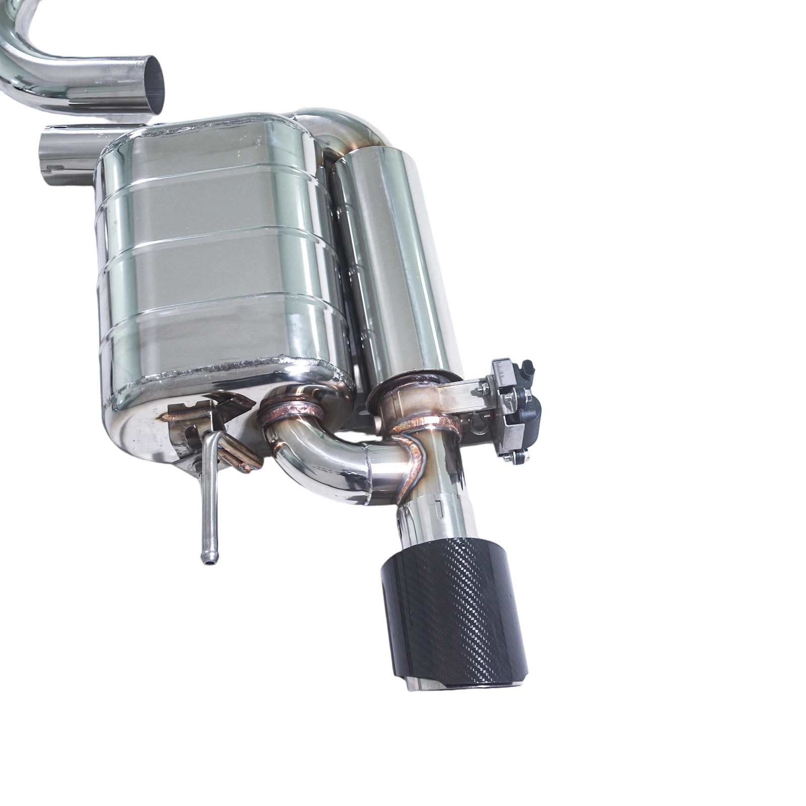 GFC/ For Ford Mustang 2.3T Catback stainless steel valve exhaust + resonator performance dual outlet exhaust system