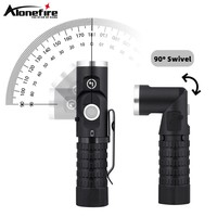 Magnetic Led Flashlight 90°Twist swivel Head Super Bright Camping Lamp Working Hiking Emergency EDC Pocket Tactical Flash lights